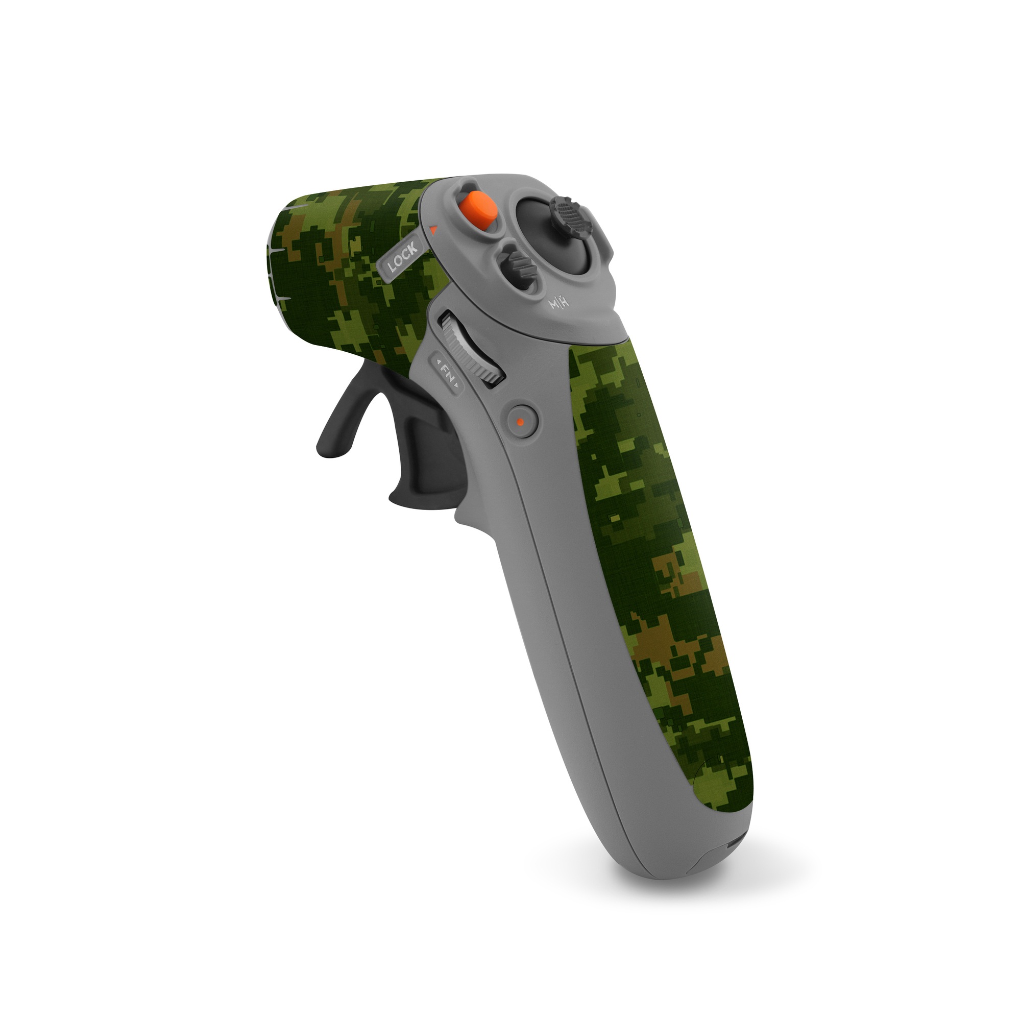 DJI RC Motion 2 Skin design of Military camouflage, Green, Pattern, Uniform, Camouflage, Clothing, Design, Leaf, Plant, with green, brown colors