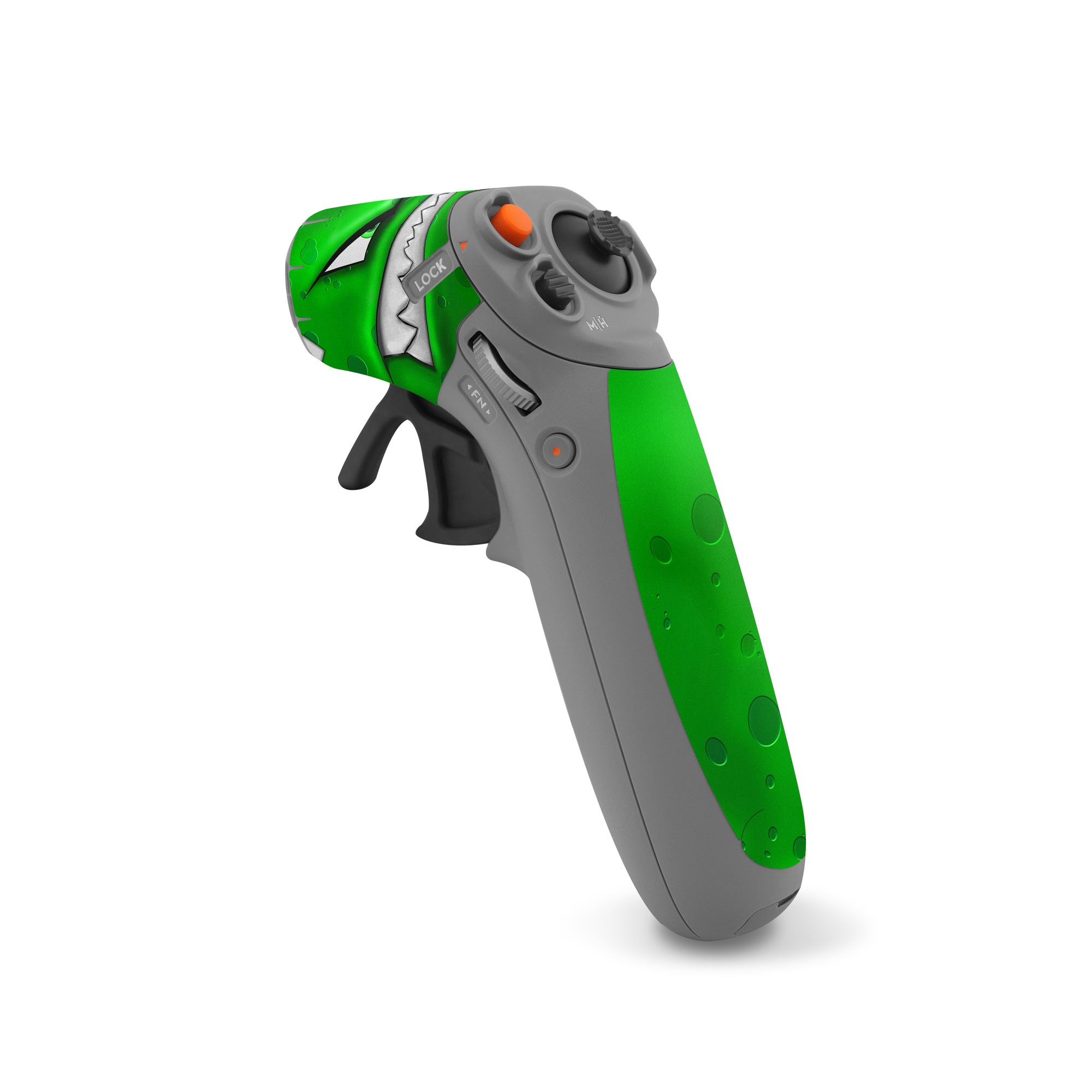DJI RC Motion 2 Skin design of Green, Font, Animation, Logo, Graphics, Games, with green, white colors