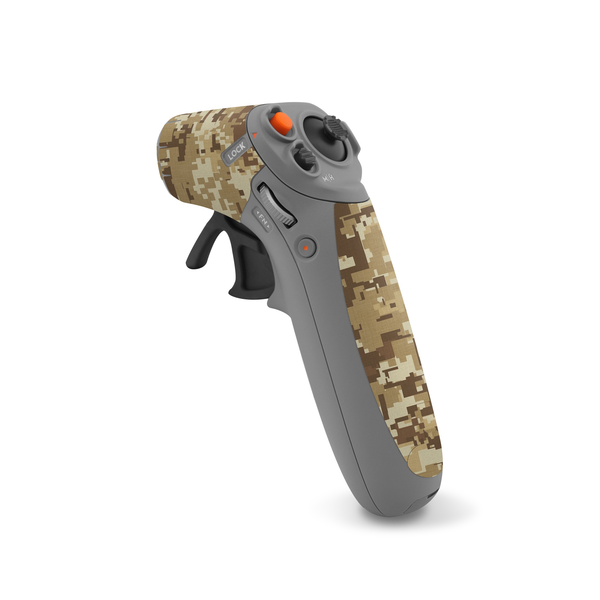 DJI RC Motion 2 Skin design of Military camouflage, Brown, Pattern, Camouflage, Wall, Beige, Design, Textile, Uniform, Flooring, with brown colors