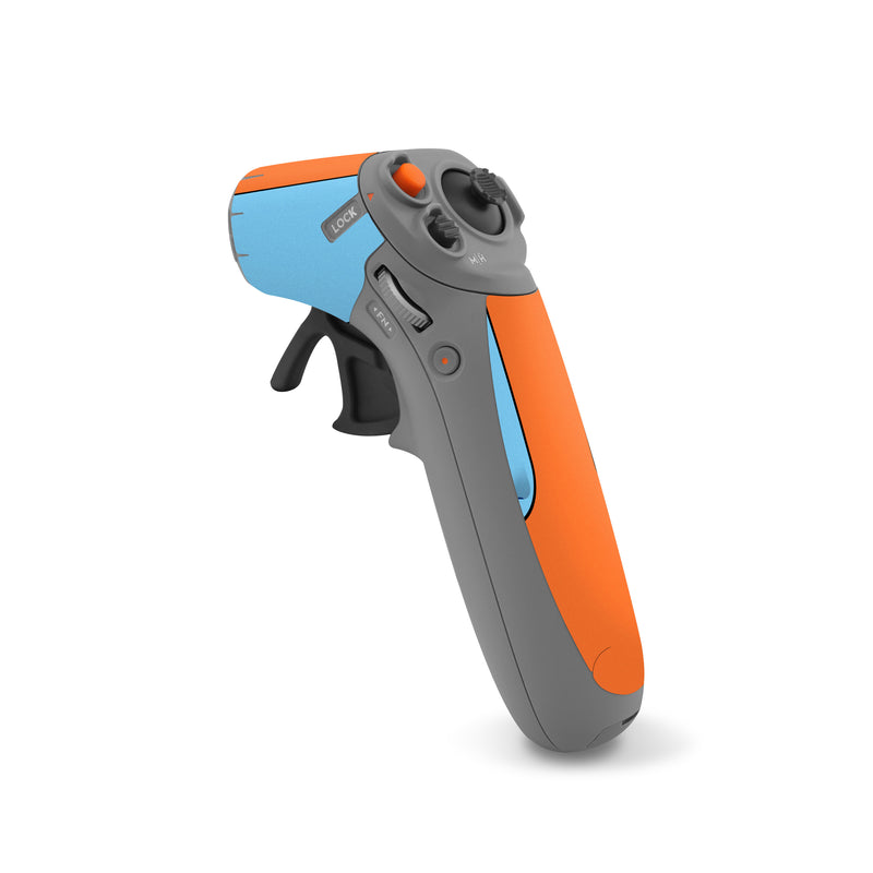DJI RC Motion 2 Skin design of Line, with blue, orange, black colors