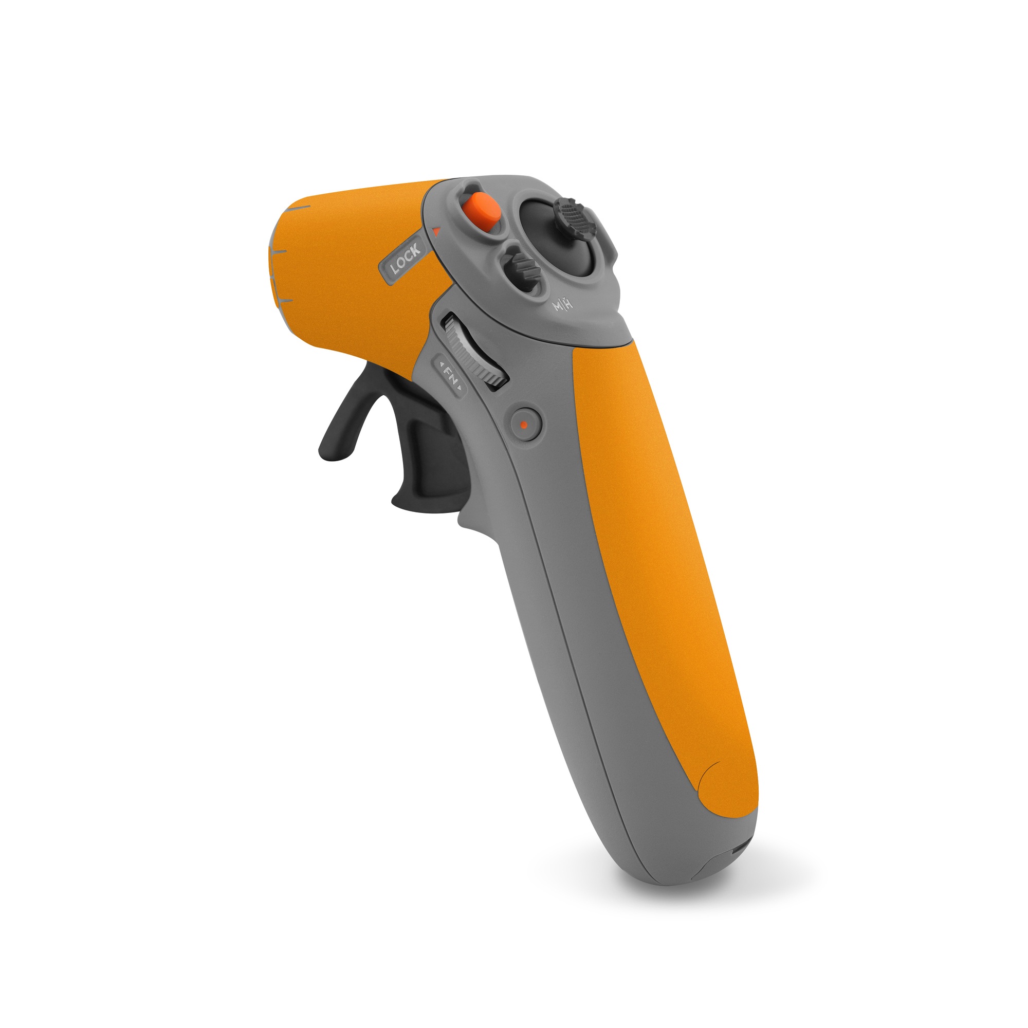 DJI RC Motion 2 Skin design of Orange, Yellow, Brown, Text, Amber, Font, Peach, with orange colors