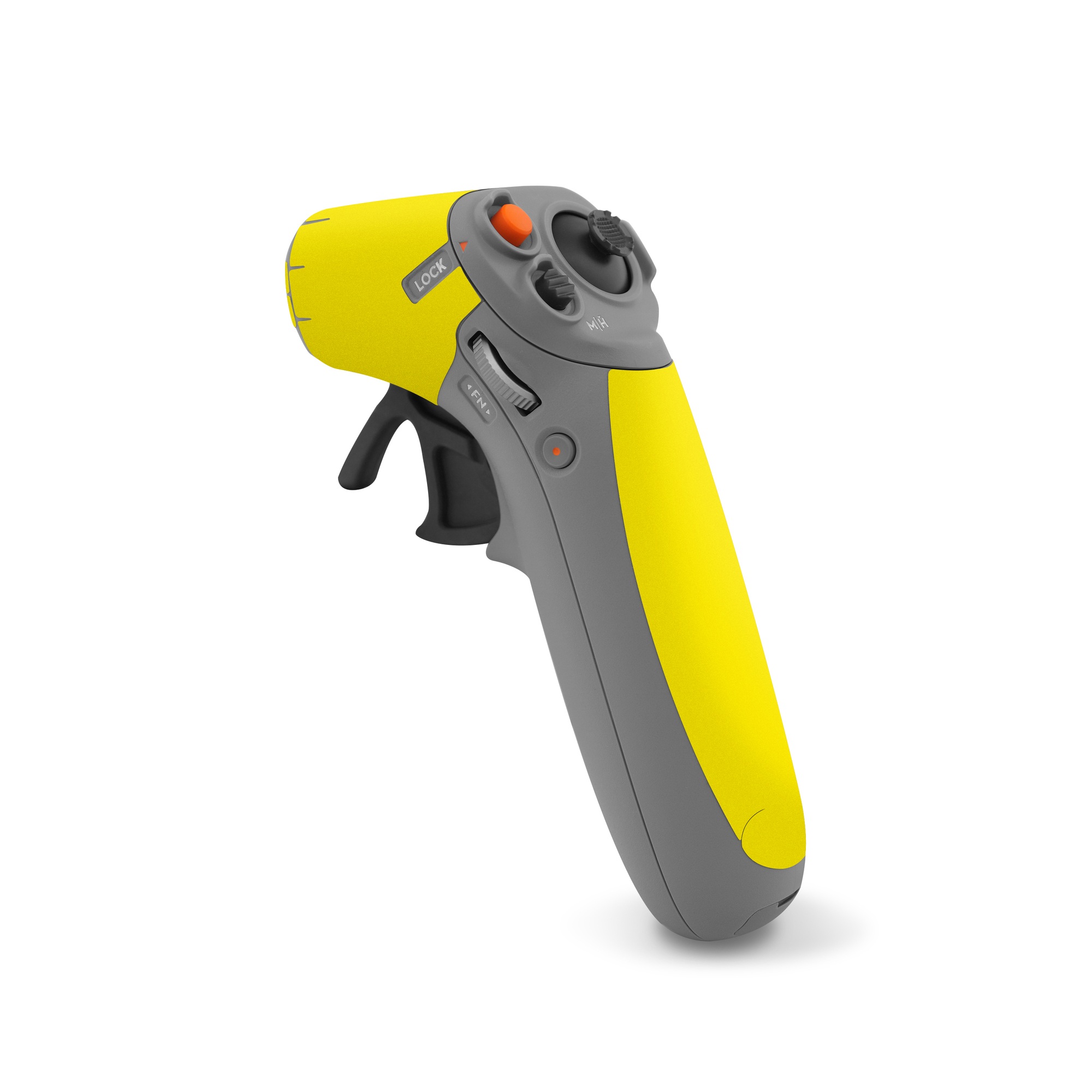 DJI RC Motion 2 Skin design of Green, Yellow, Orange, Text, Font, with yellow colors