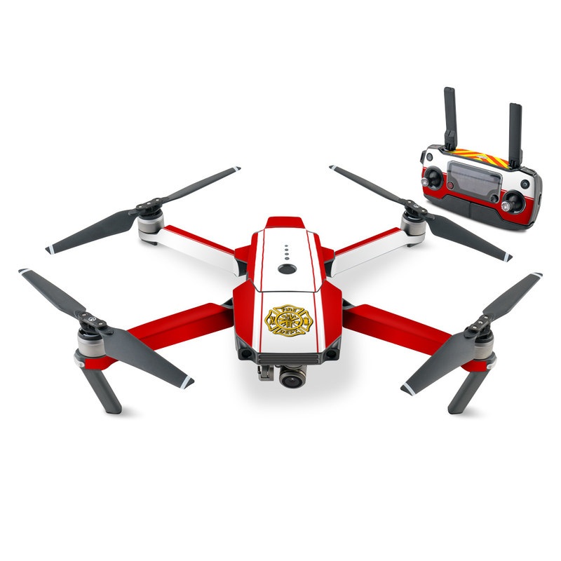 DJI Mavic Pro Skin design of Military rank, Flag, with white, red, yellow colors