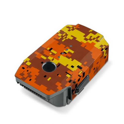 Digital Orange Camo DJI Mavic Pro Battery Skin