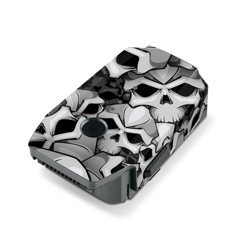 DJI Mavic Pro Battery Skin design of Pattern, Black-and-white, Monochrome, Ball, Football, Monochrome photography, Design, Font, Stock photography, Photography, with gray, black colors