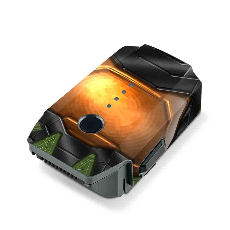 DJI Mavic Pro Battery Skin design of Green, Fictional character, Games, Fiction, Pc game, Illustration, Strategy video game, Digital compositing, Art, Screenshot, with green, yellow, orange, black colors