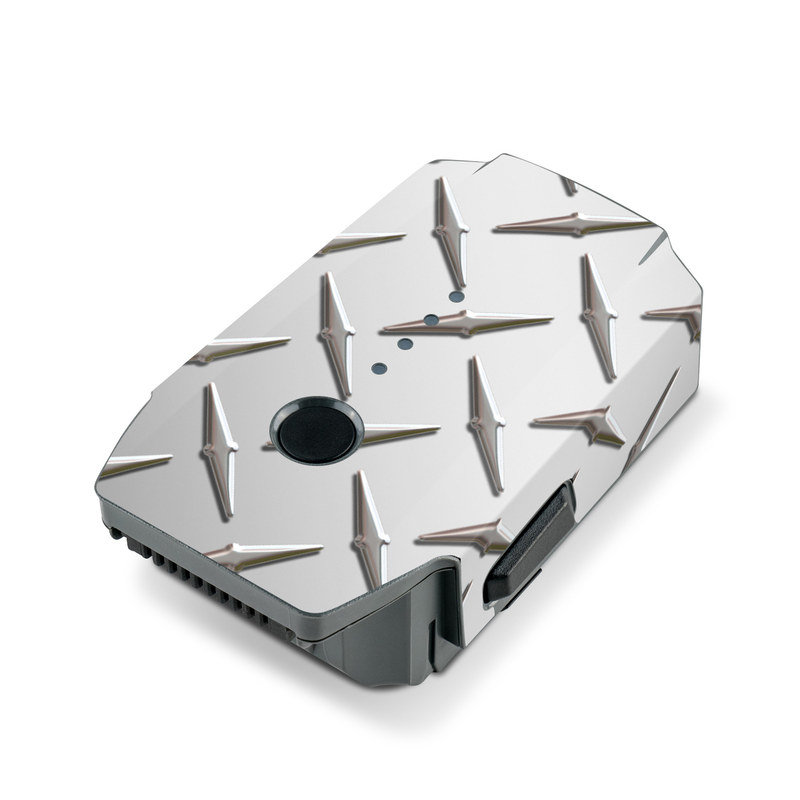 DJI Mavic Pro Battery Skin design of Pattern, Metal, Line, Design, Steel, Parallel, Tile, Beige, Flooring, with gray colors