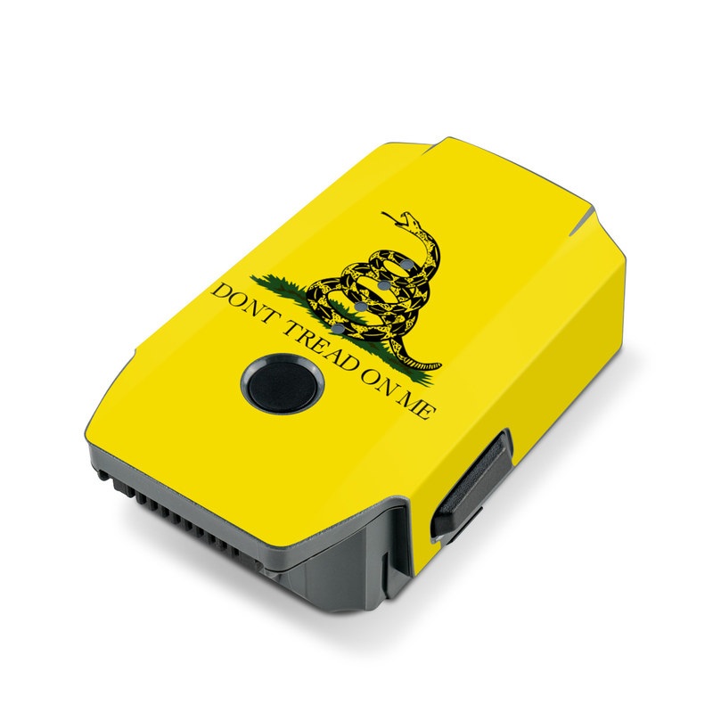 DJI Mavic Pro Battery Skin design of Yellow, Font, Logo, Graphics, Illustration, with orange, black, green colors
