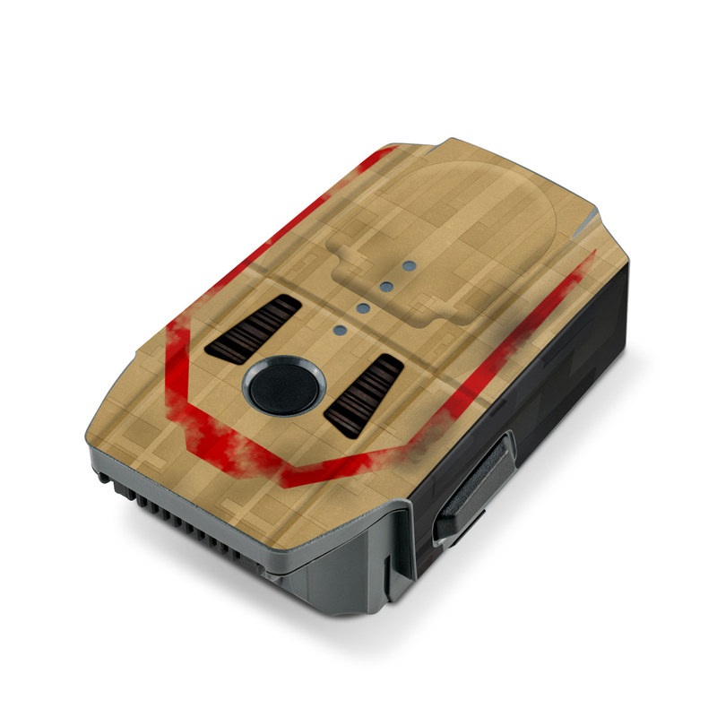 DJI Mavic Pro Battery Skin design, with brown, red colors