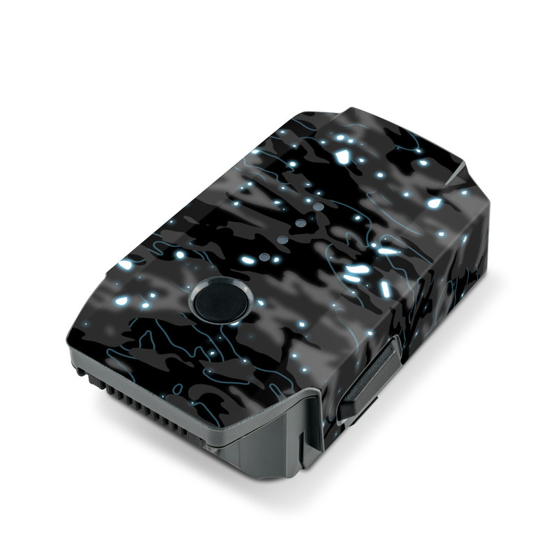 DJI Mavic Pro Battery Skin design of Black, Water, Space, Black-and-white, Granite, with blue, white, gray, blue colors