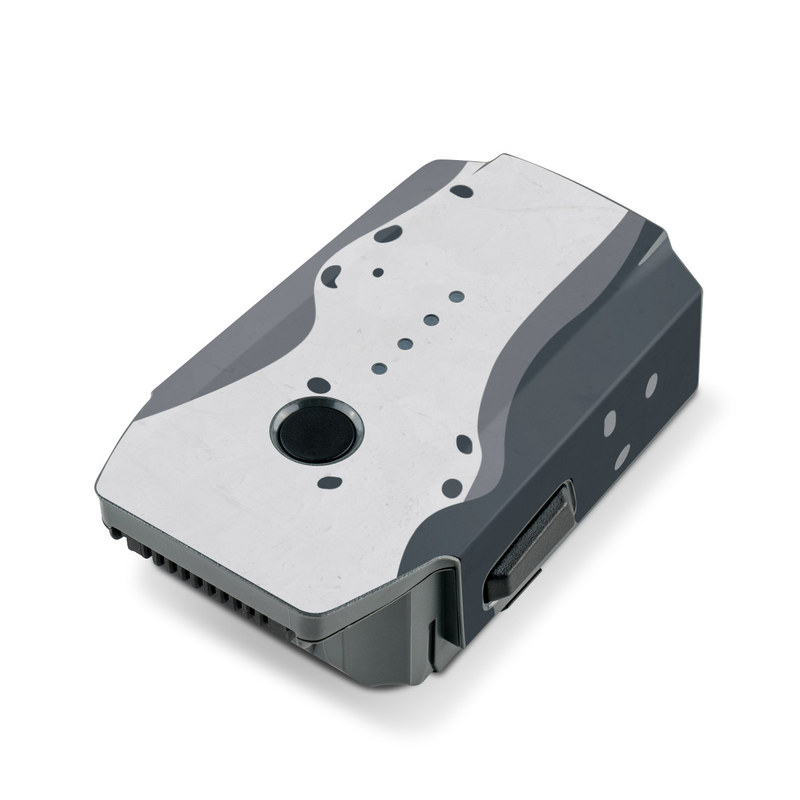 DJI Mavic Pro Battery Skin design of White, Pattern, Water, Design, Illustration, Black-and-white, Metal, Drawing, Style, with black, white, gray colors