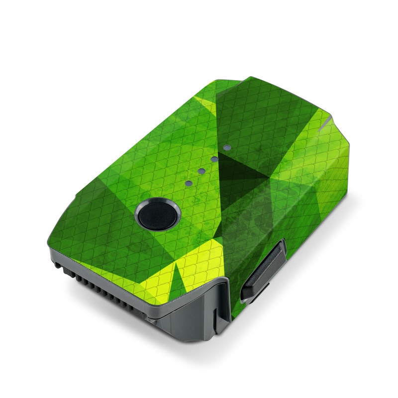 DJI Mavic Pro Battery Skin design of Green, Pattern, Leaf, Design, Illustration, with green colors