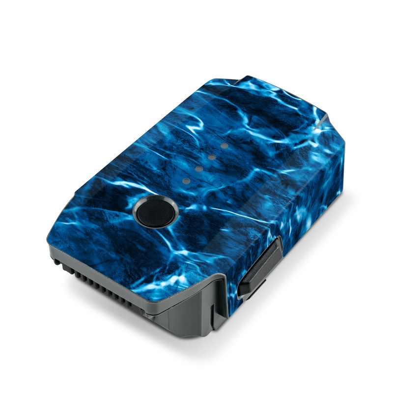 DJI Mavic Pro Battery Skin design of Blue, Water, Aqua, Turquoise, Azure, Electric blue, Sky, Pattern, Sea, Ocean, with blue, black colors