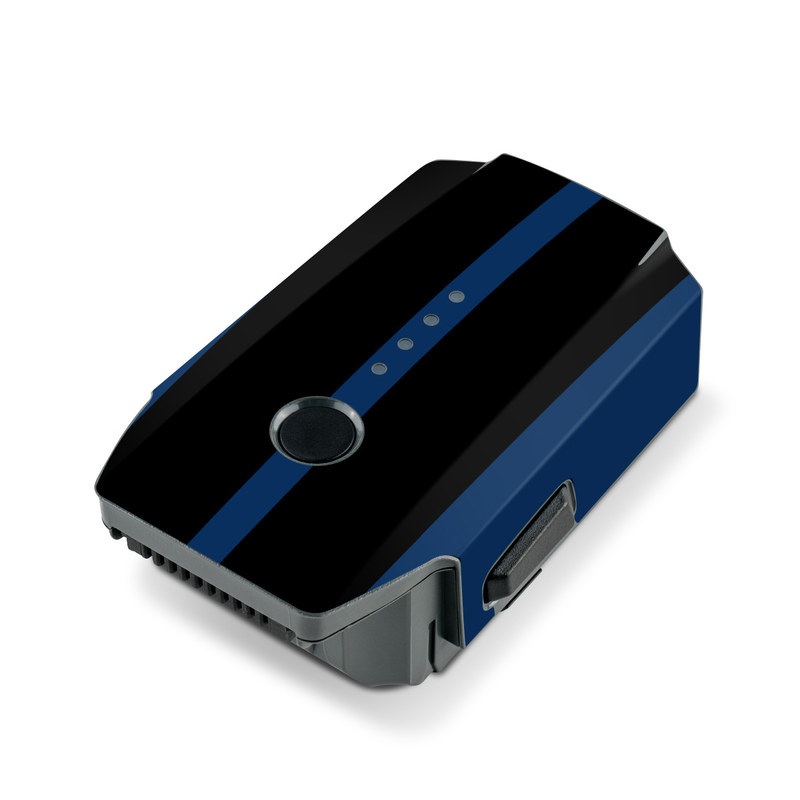 DJI Mavic Pro Battery Skin design, with black, white, blue, red colors