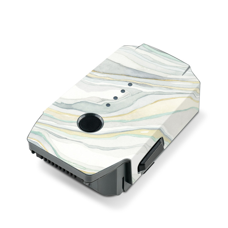 DJI Mavic Pro Battery Skin design of Line, Pattern, with yellow, white, blue, gray colors