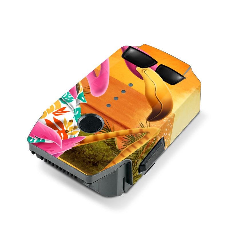 DJI Mavic Pro Battery Skin design of Cartoon, Art, Animation, Illustration, Plant, Cg artwork, Shoe, Fictional character, with red, orange, green, black, pink colors