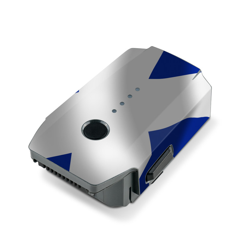 DJI Mavic Pro Battery Skin design of Flag, Blue, Cobalt blue, Electric blue, Gesture, Flag of the united states, with blue, gray, black, white colors