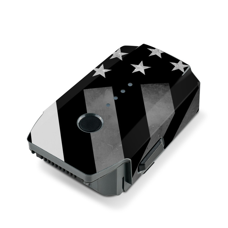 DJI Mavic Pro Battery Skin design of Black, Black-and-white, Pattern, Monochrome Photography, Line, Flag Of The United States, Monochrome, Flag, Design, Font, Photography, Style, Parallel, with black, white, gray colors