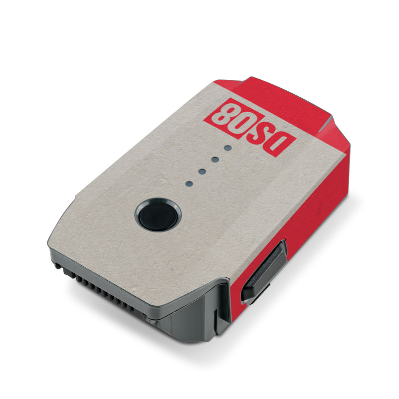 DJI Mavic Pro Battery Skin design of Graphics, with red, black, yellow, gray colors