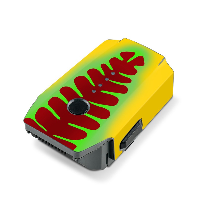 DJI Mavic Pro Battery Skin design, with yellow, green, brown colors