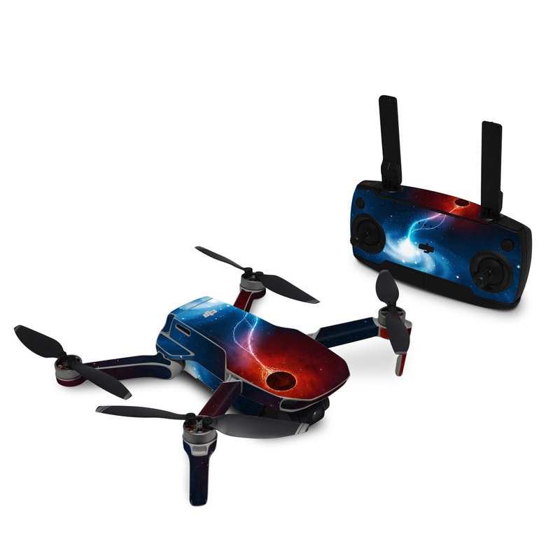 DJI Mini SE Skin design of Outer space, Atmosphere, Astronomical object, Universe, Space, Sky, Planet, Astronomy, Celestial event, Galaxy, with blue, red, black colors
