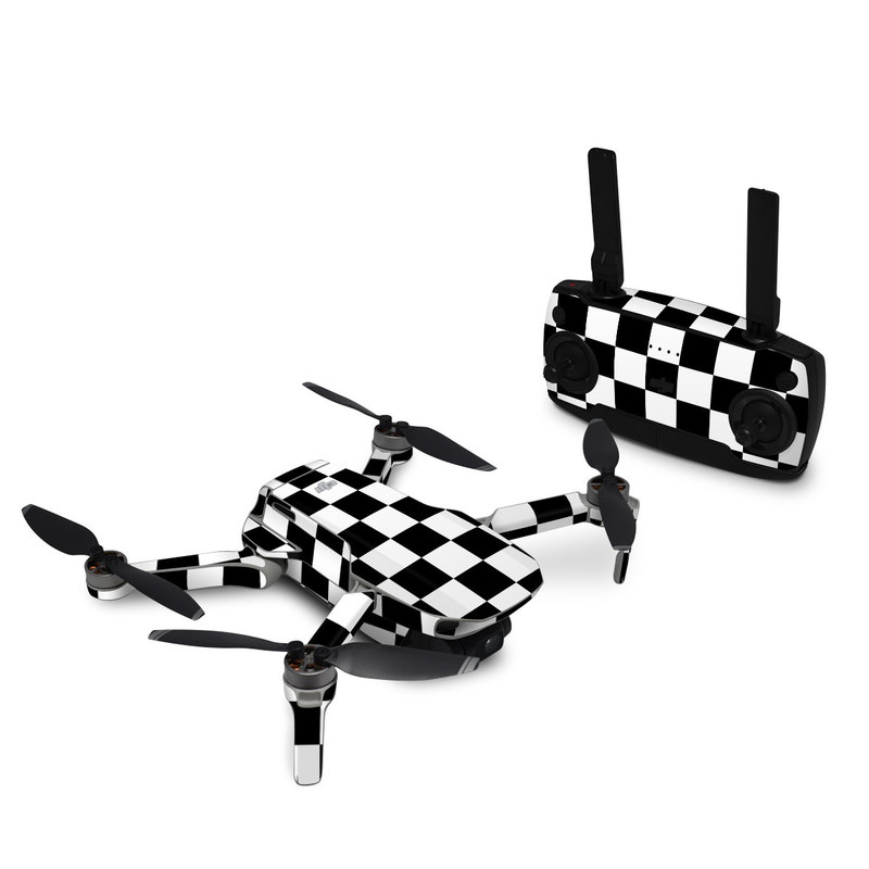 DJI Mini SE Skin design of Black, Photograph, Games, Pattern, Indoor games and sports, Black-and-white, Line, Design, Recreation, Square, with black, white colors