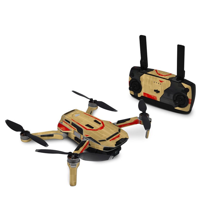 DJI Mini SE Skin design, with brown, red colors