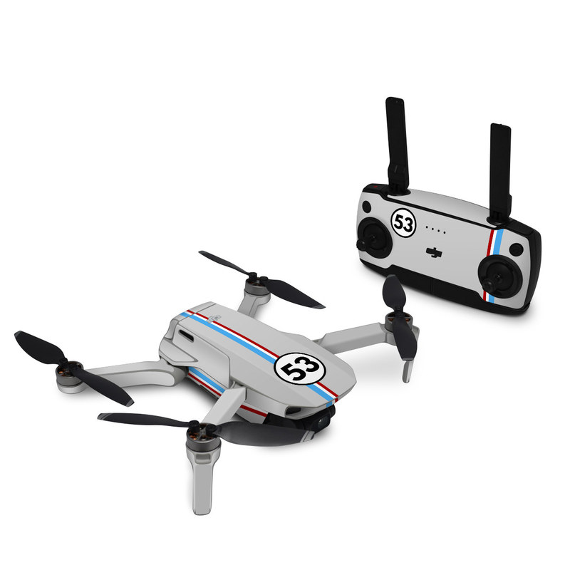 DJI Mini SE Skin design of Line, Sign, Games, with gray, blue, red, white, black colors