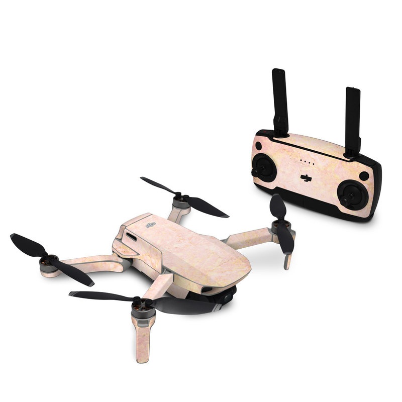 DJI Mini SE Skin design of Pink, Peach, Wallpaper, Pattern, with pink, yellow, orange colors