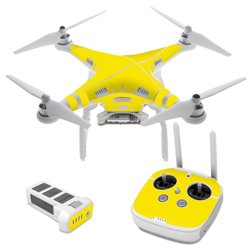 DJI Phantom 3 Skin design of Green, Yellow, Orange, Text, Font, with yellow colors