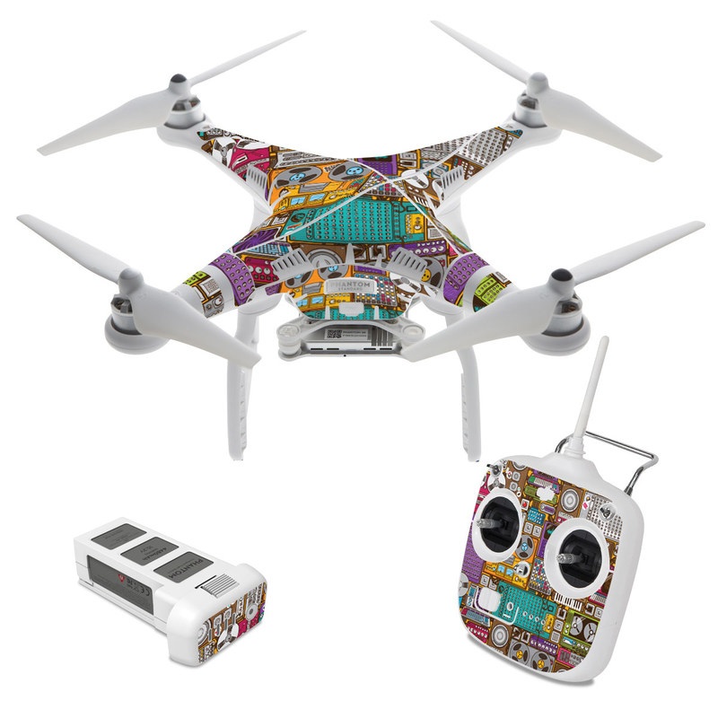 DJI Phantom 3 Standard Skin design of Games, Pc game, Design, Pattern, Screenshot, Art, with gray, black, red, green, blue, purple colors
