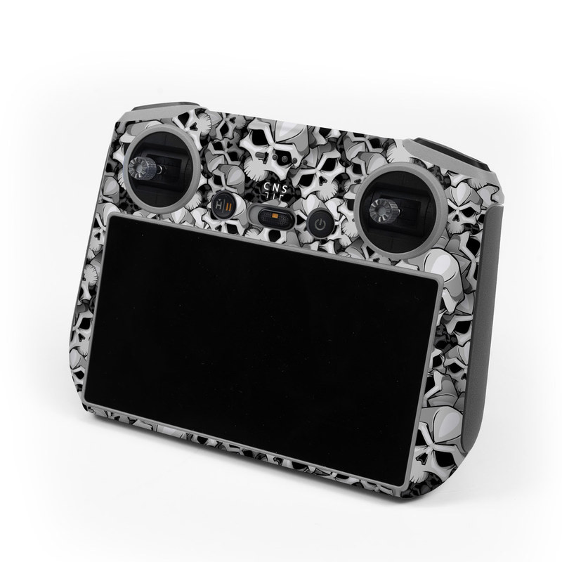 DJI RC Controller Skin design of Pattern, Black-and-white, Monochrome, Ball, Football, Monochrome photography, Design, Font, Stock photography, Photography, with gray, black colors