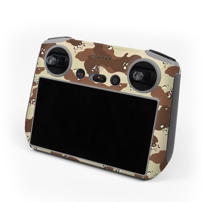 DJI RC Controller Skin design of Military camouflage, Brown, Pattern, Design, Camouflage, Textile, Beige, Illustration, Uniform, Metal with gray, red, black, green colors