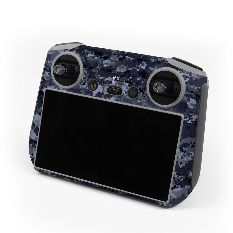 DJI RC Controller Skin design of Military camouflage, Black, Pattern, Blue, Camouflage, Design, Uniform, Textile, Black-and-white, Space, with black, gray, blue colors