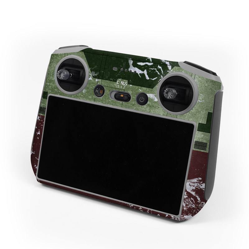 DJI RC Controller Skin design of Rectangle, Screenshot, Font, Wood, Pattern, Symmetry, Machine, Gas, Parallel, Engineering, with red, green, yellow, black, gray, white colors