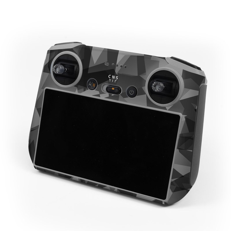 DJI RC Controller Skin design of Black, Pattern, Triangle, Black-and-white, Monochrome, Grey, Design, Line, Architecture, Monochrome photography, with black, gray colors