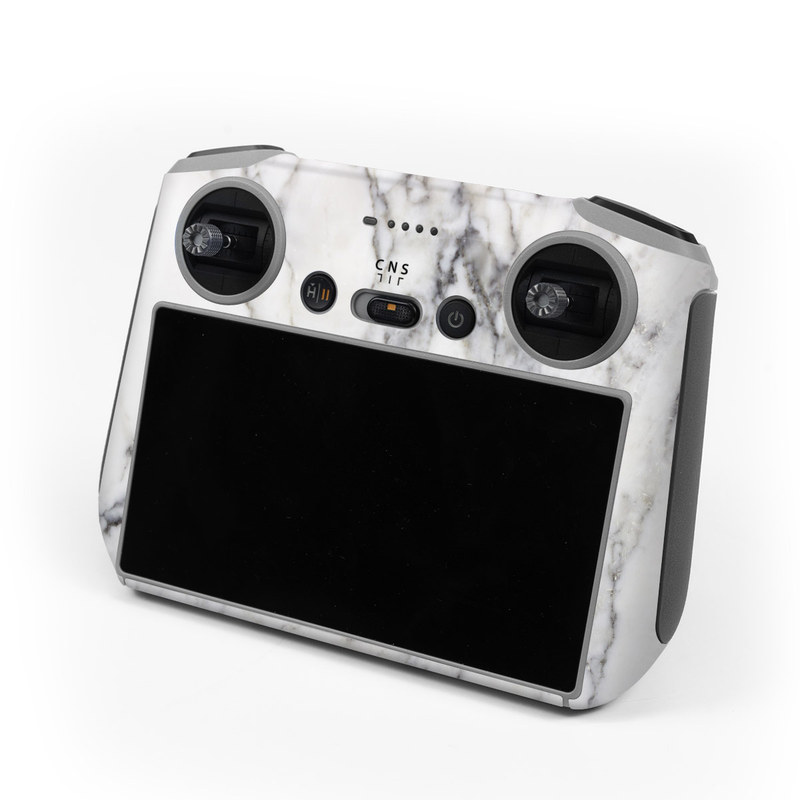 DJI RC Controller Skin design of White, Geological phenomenon, Marble, Black-and-white, Freezing with white, black, gray colors