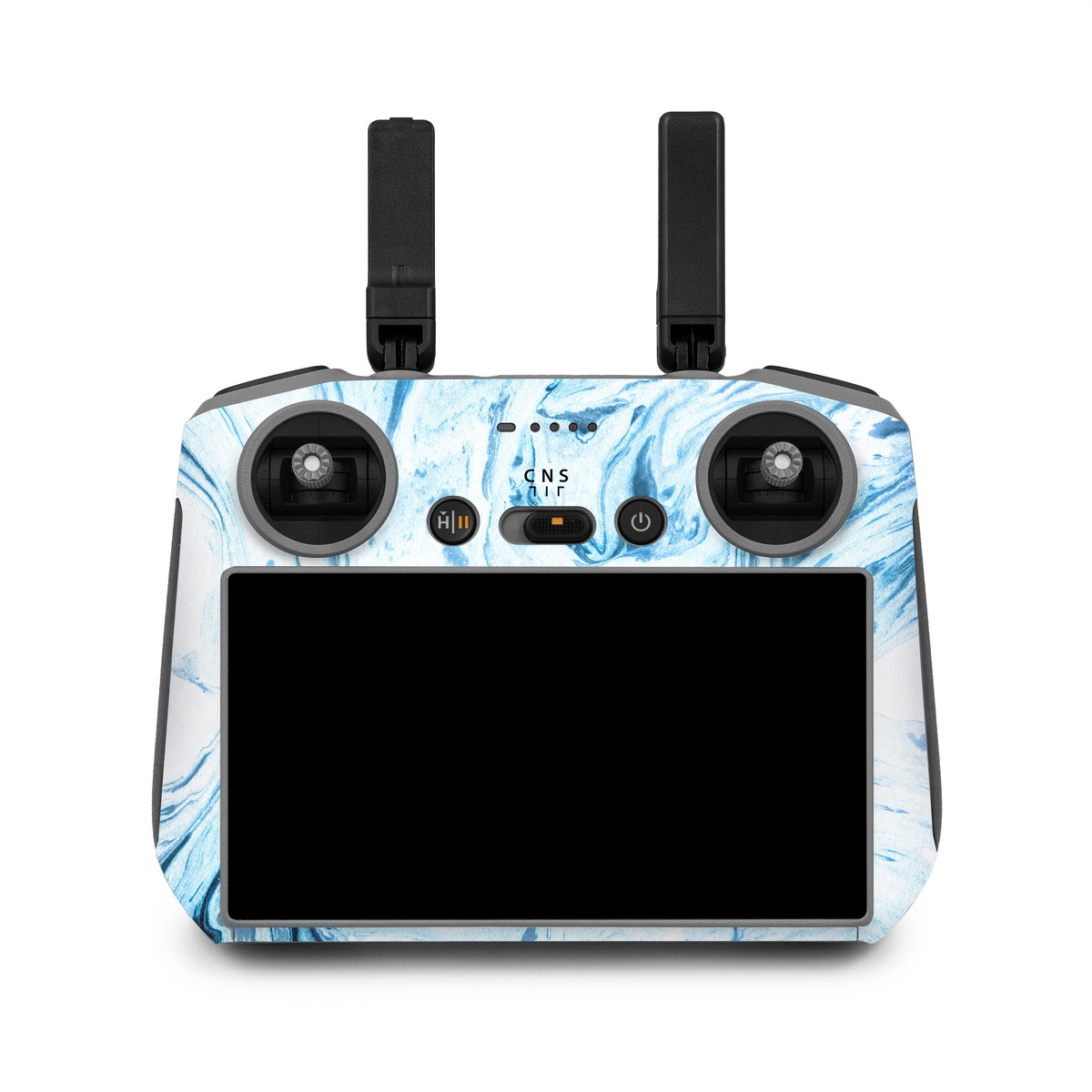 DJI RC 2 Skin design of Water, Aqua, Wind wave, Drawing, Painting, Wave, Pattern, Art, with blue colors
