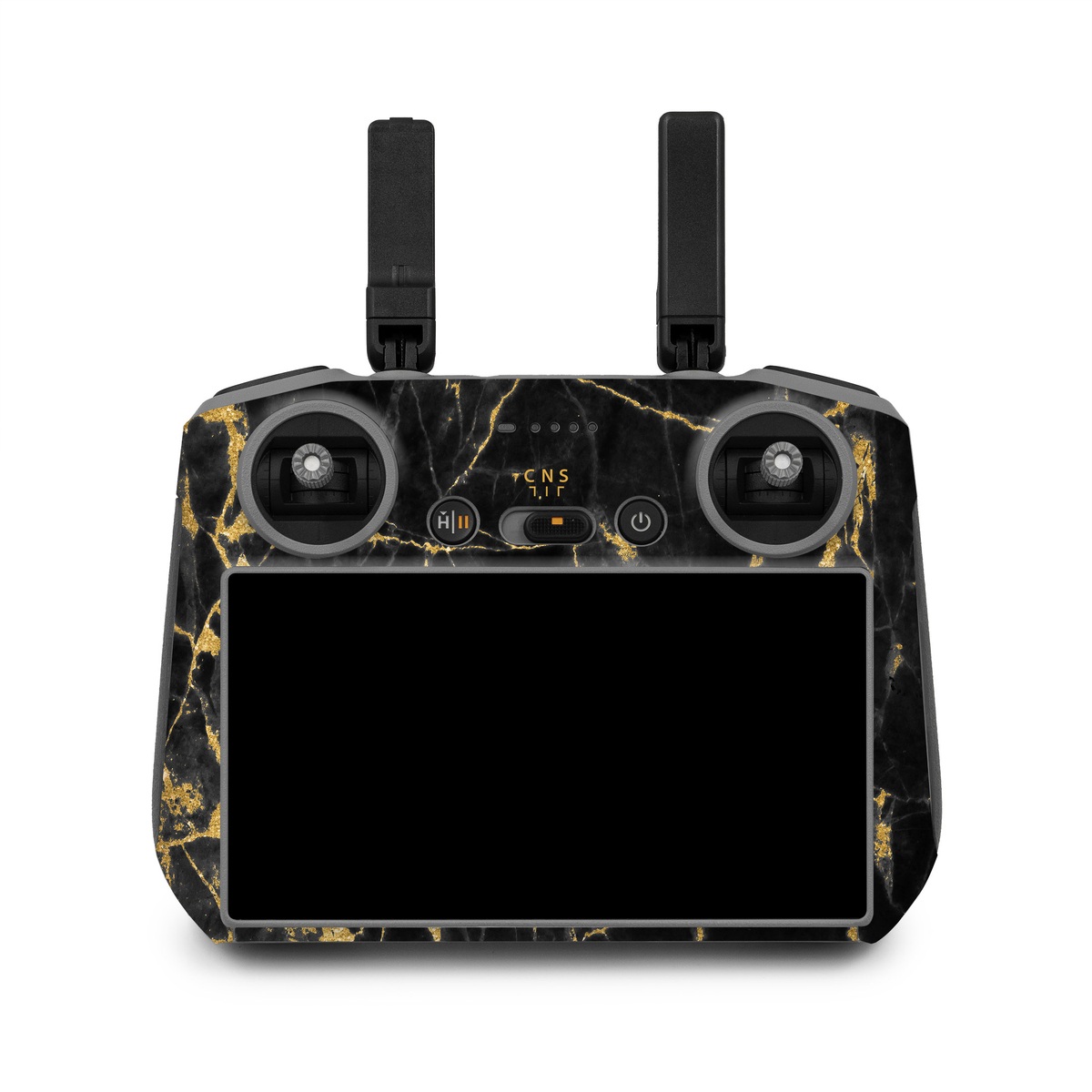 DJI RC 2 Skin design of Black, Yellow, Water, Brown, Branch, Leaf, Rock, Tree, Marble, Sky, with black, yellow colors