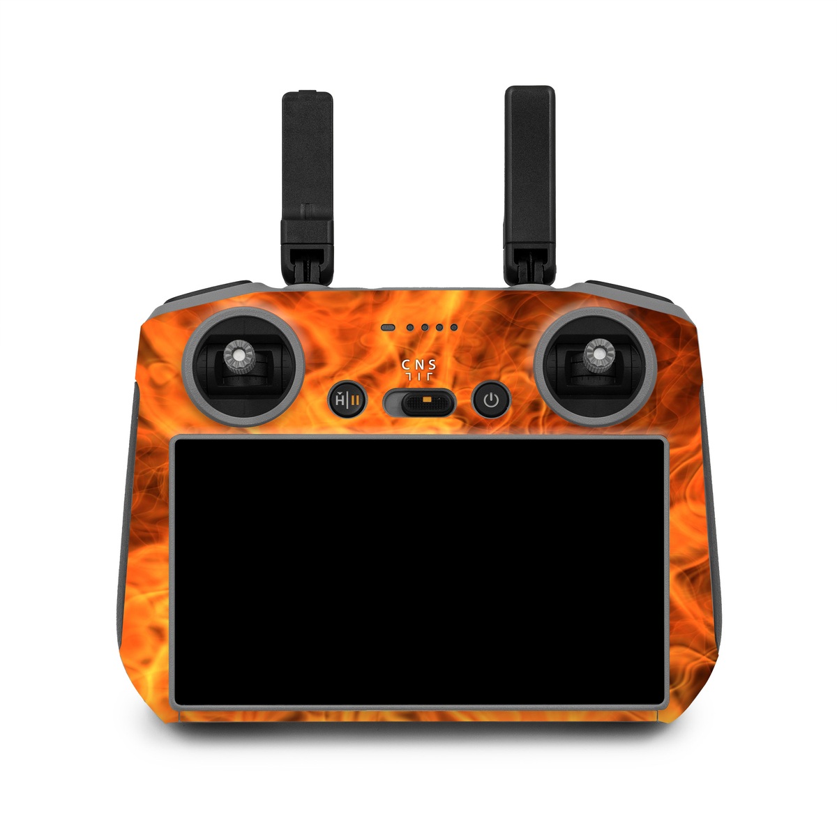 DJI RC 2 Skin design of Flame, Fire, Heat, Orange, with red, orange, black colors
