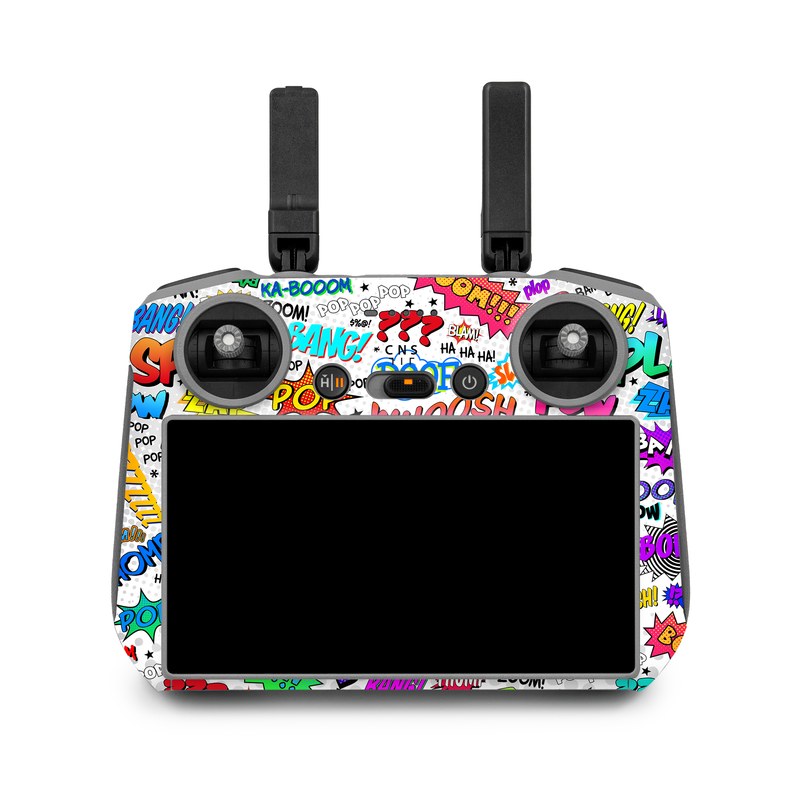DJI RC 2 Skin design of Text, Font, Line, Graphics, Art, Graphic design, with gray, white, red, blue, black colors