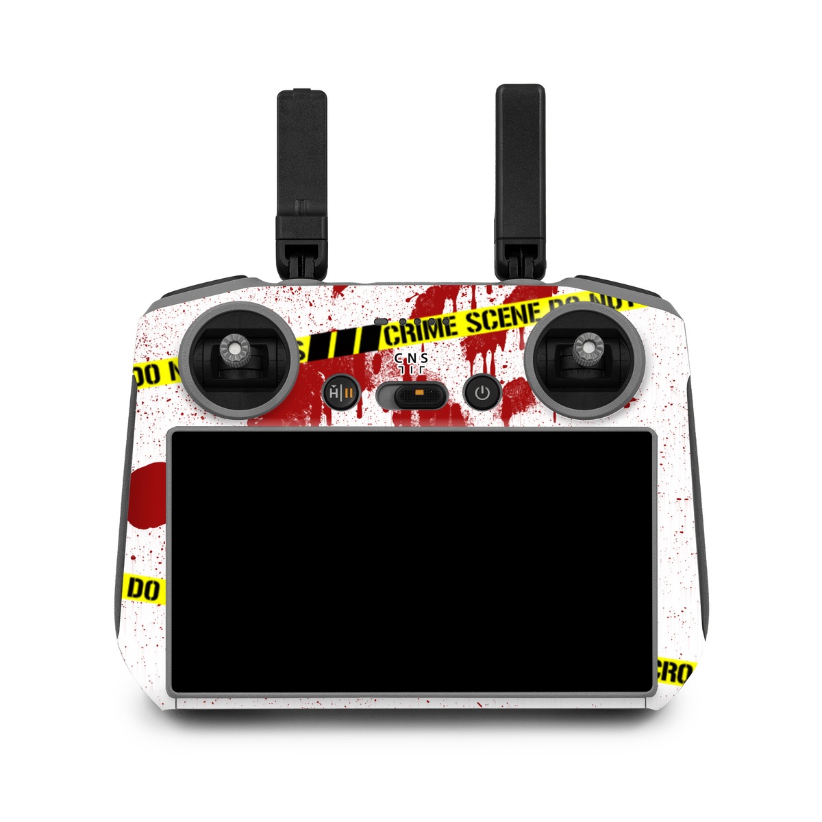 DJI RC 2 Skin design of Text, Font, Red, Graphic design, Logo, Graphics, Brand, Banner, with white, red, yellow, black colors