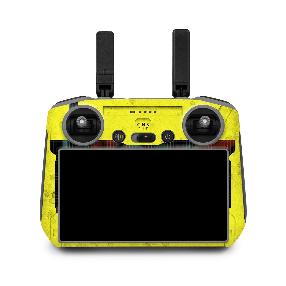 DJI RC 2 Skin design of Yellow, Green, Font, Pattern, Graphic design, with black, yellow, gray, blue, green colors