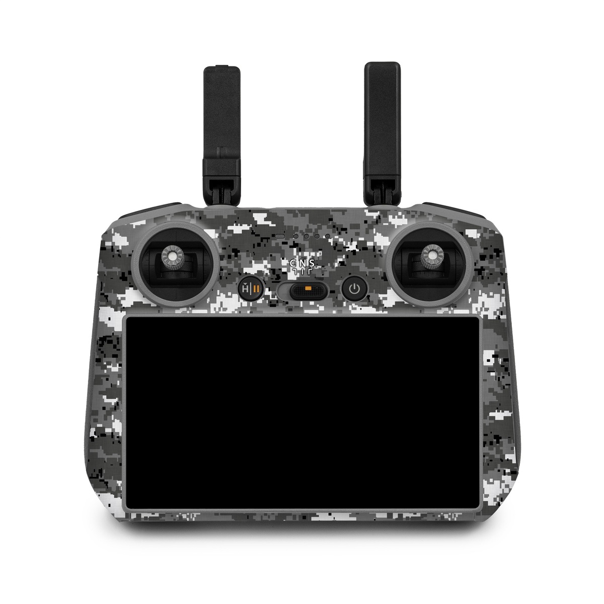 DJI RC 2 Skin design of Military camouflage, Pattern, Camouflage, Design, Uniform, Metal, Black-and-white, with black, gray colors