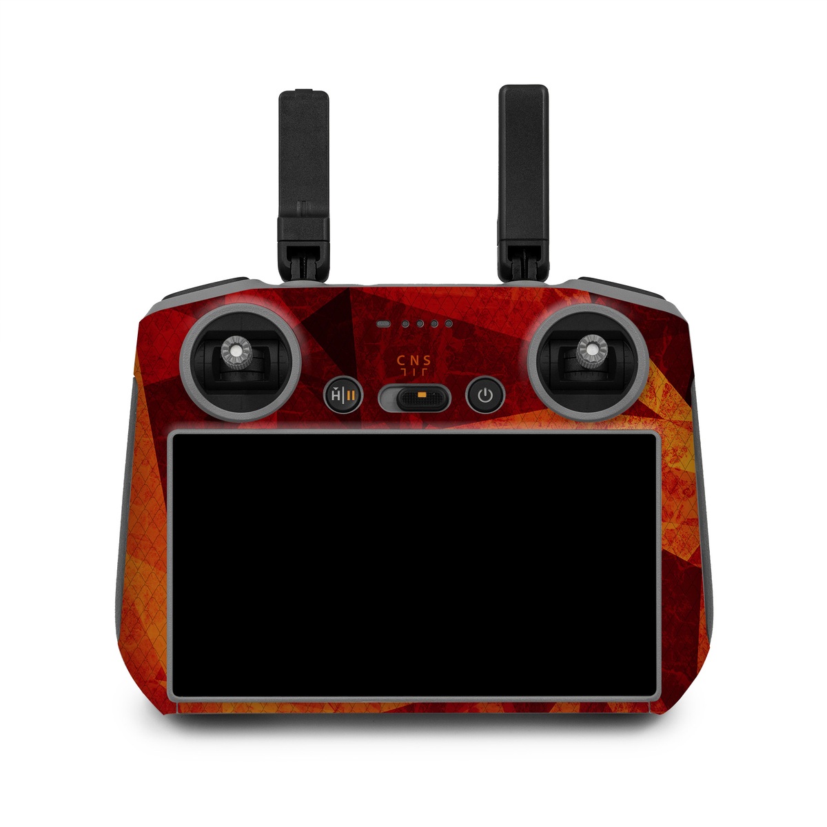 DJI RC 2 Skin design of Orange, Red, Yellow, Triangle, Pattern, Amber, Design, Art, Visual arts, Modern art, with black, orange, yellow colors