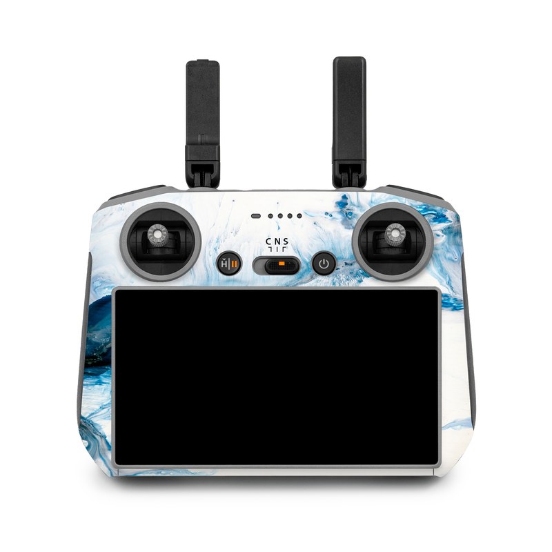DJI RC 2 Skin design of Glacial landform, Blue, Water, Glacier, Sky, Arctic, Ice cap, Watercolor paint, Drawing, Art, with white, blue, black colors