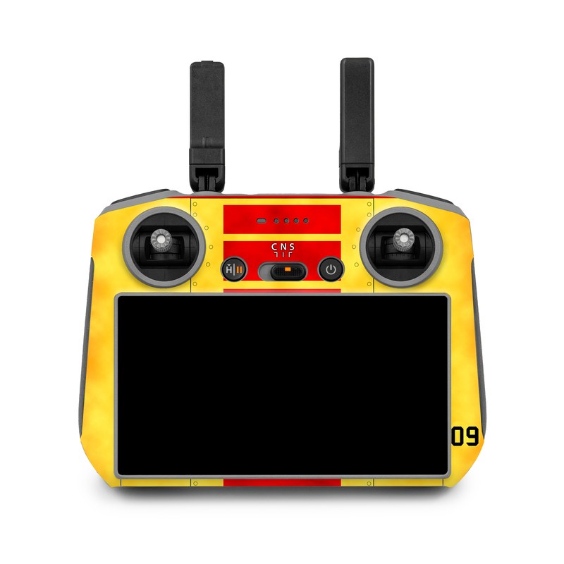 DJI RC 2 Skin design, with red, yellow, black colors