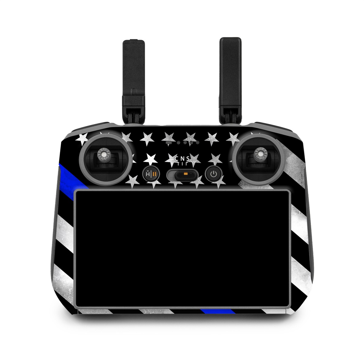 DJI RC 2 Skin design of Flag of the united states, Flag, Cobalt blue, Pattern, Line, Black-and-white, Design, Monochrome, Electric blue, Parallel, with black, white, gray, blue colors