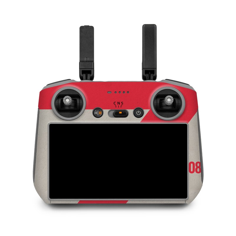 DJI RC 2 Skin design of Graphics, with red, black, yellow, gray colors