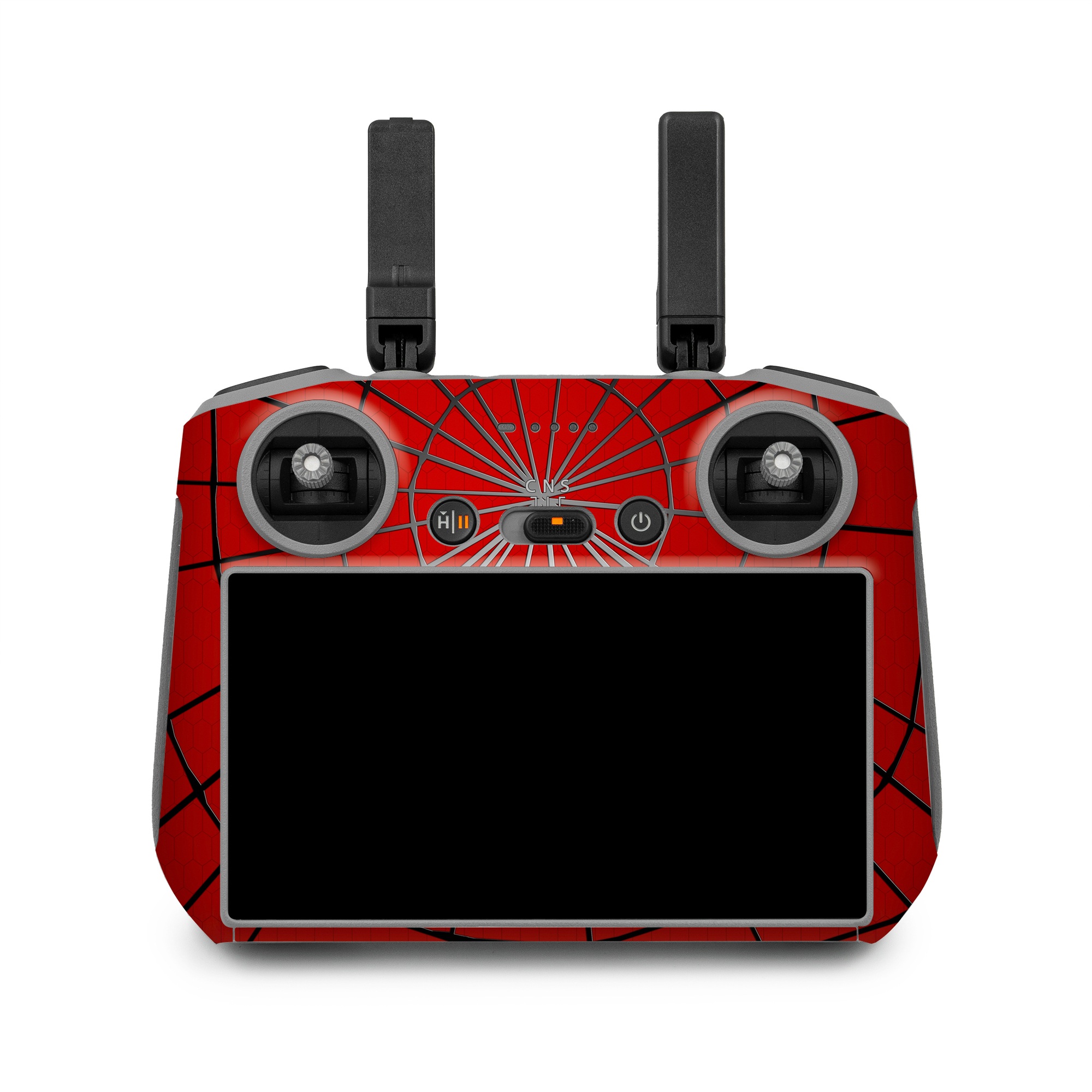 DJI RC 2 Skin design of Red, Symmetry, Circle, Pattern, Line, with red, black, gray colors